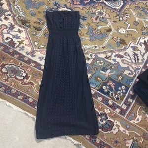 Navy Athleta Strapless Maxi Size M